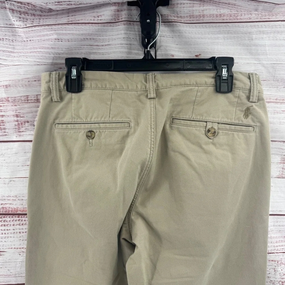 Polo Ralph Lauren Pants Mens 30x32 Stretch Straight Fit Chino Khaki Tan